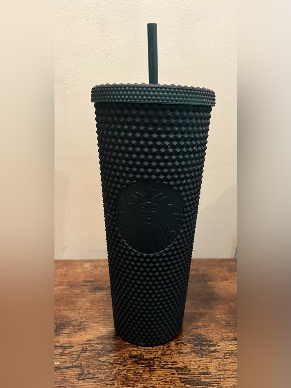 Starbucks Matte Black Studded Tumbler with Straw